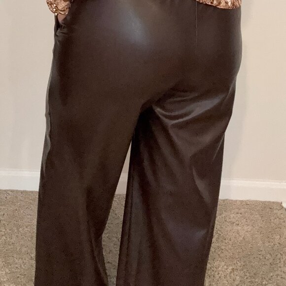 Brown Wide Coated Pants - H&M - Picture 1 of 6